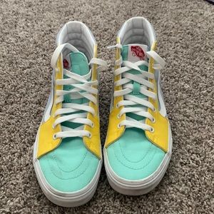 Customized Multicolor High Top Vans